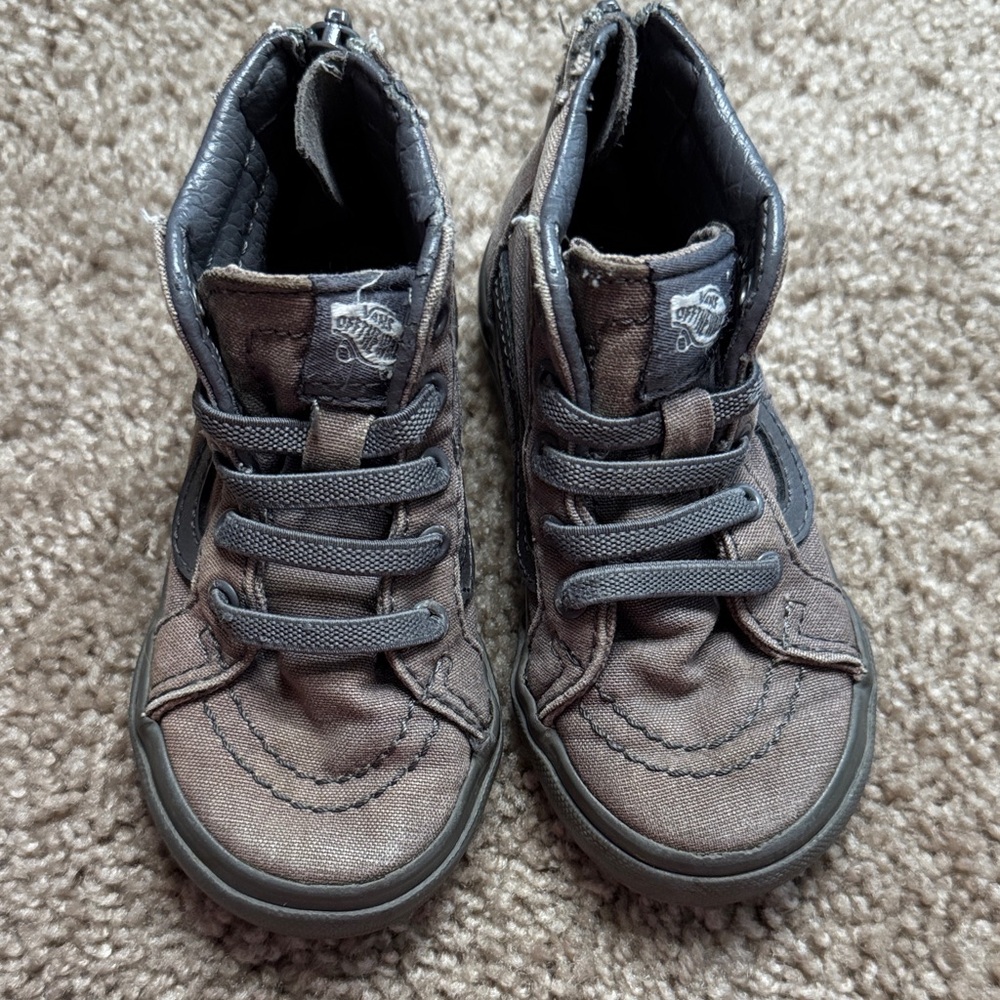 Vans Toddler High-Top Sneakers - Brown and Gray